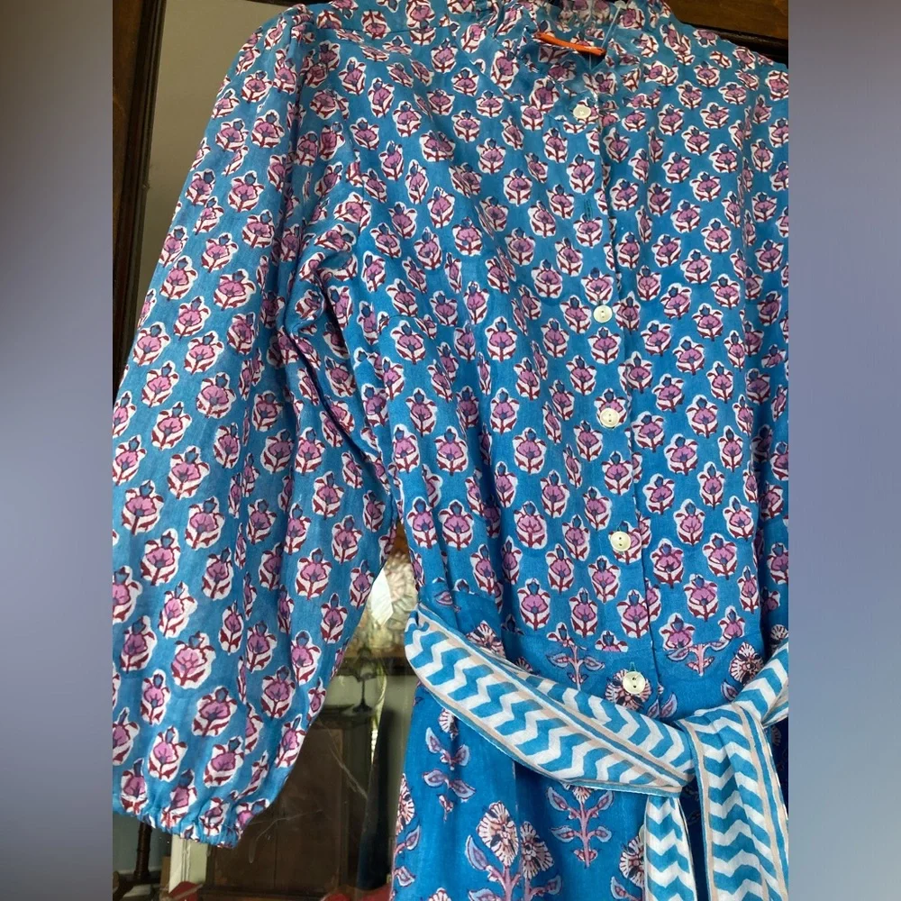 Oliphant blue printed maxi dress - Picture 4 of 6